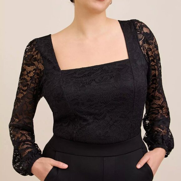 Torrid Fairycore Whimsigoth Witchy Lace Floral Long Sleeve Top Size Large 12 - Picture 1 of 16